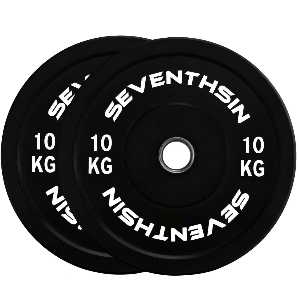 10kg Virgin Bumper Plates - Pair - Seventh Sin Fitness