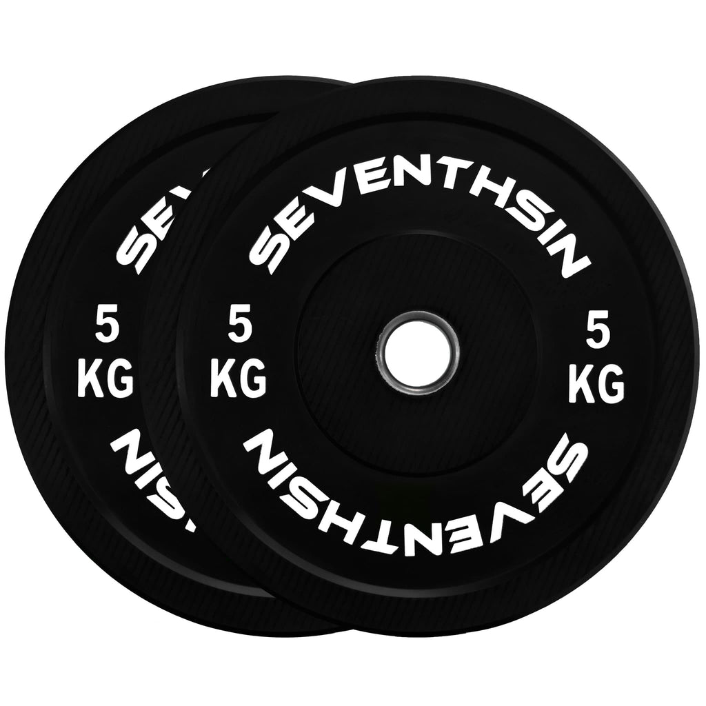 5kg Virgin Bumper Plates - Pair - Seventh Sin Fitness