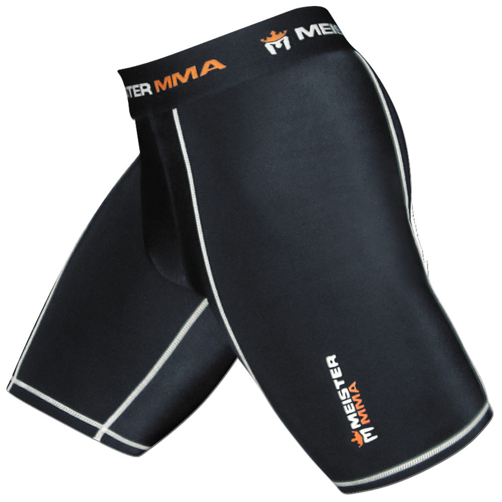 Meister Compression Rush Shorts w/ Cup Pocket - Black - Seventh Sin Fitness