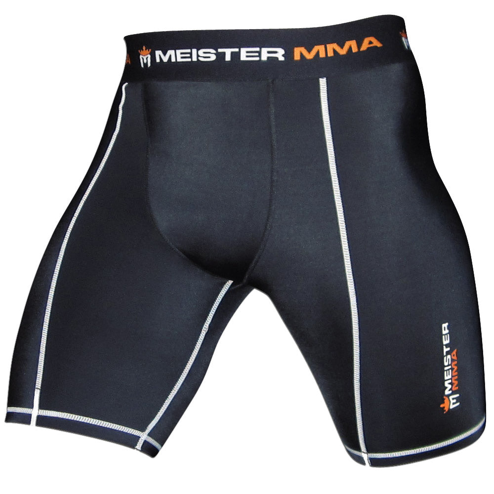 Meister Compression Rush Shorts w/ Cup Pocket - Black - Seventh Sin Fitness