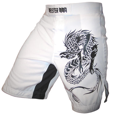 Meister Dragon Board Shorts - White - Seventh Sin Fitness